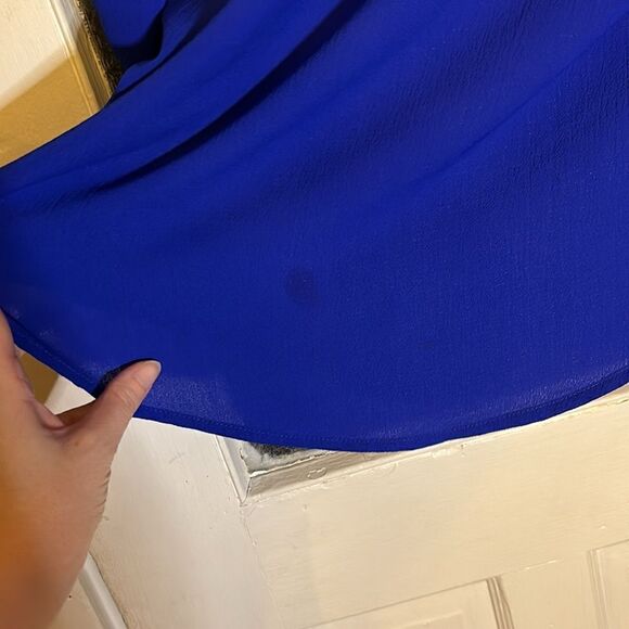 Reese Women’s Royal Blue Three quarter length sleeve top with zipper size m - Picture 6 of 7